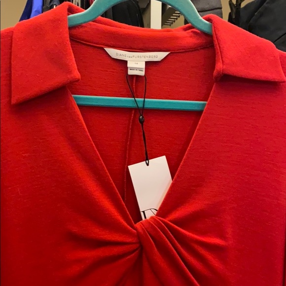 Diane Von Furstenberg Red Knit Dress - Picture 5 of 11